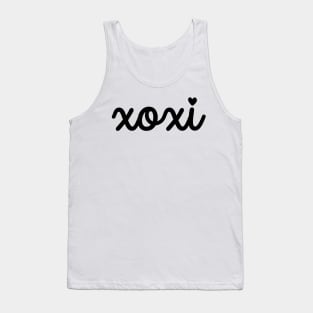 XOXI Black Cursive Tank Top